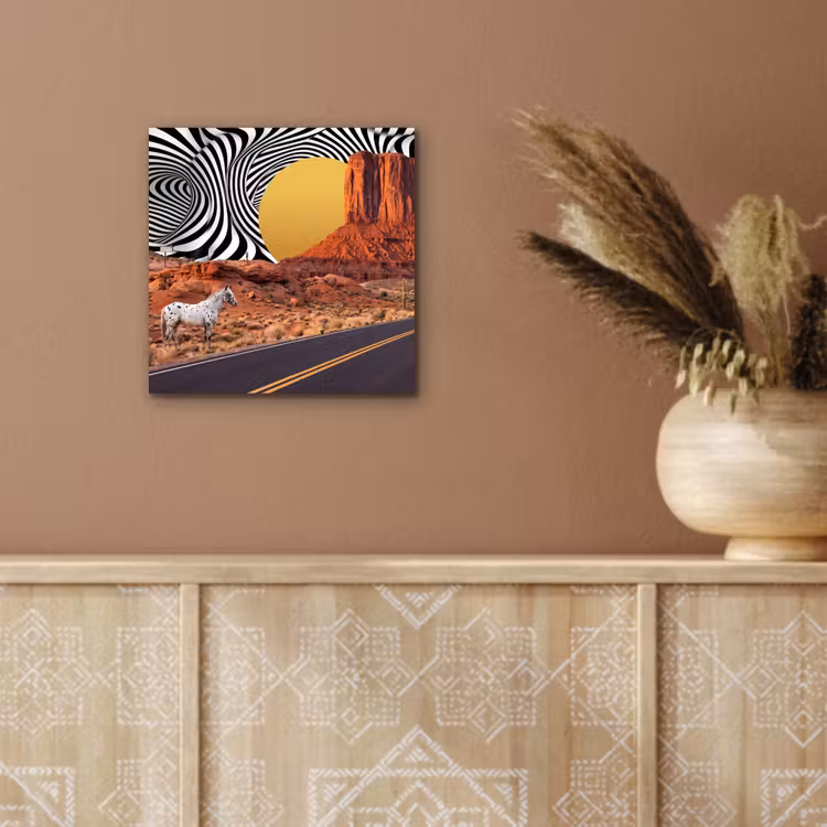 Aluminium schilderij - Paard - Woestijn - Natuur — 5