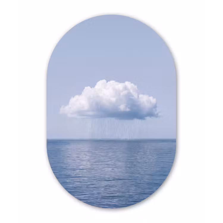 Muurovaal aluminium - Wolk - Regen - Natuur — 1