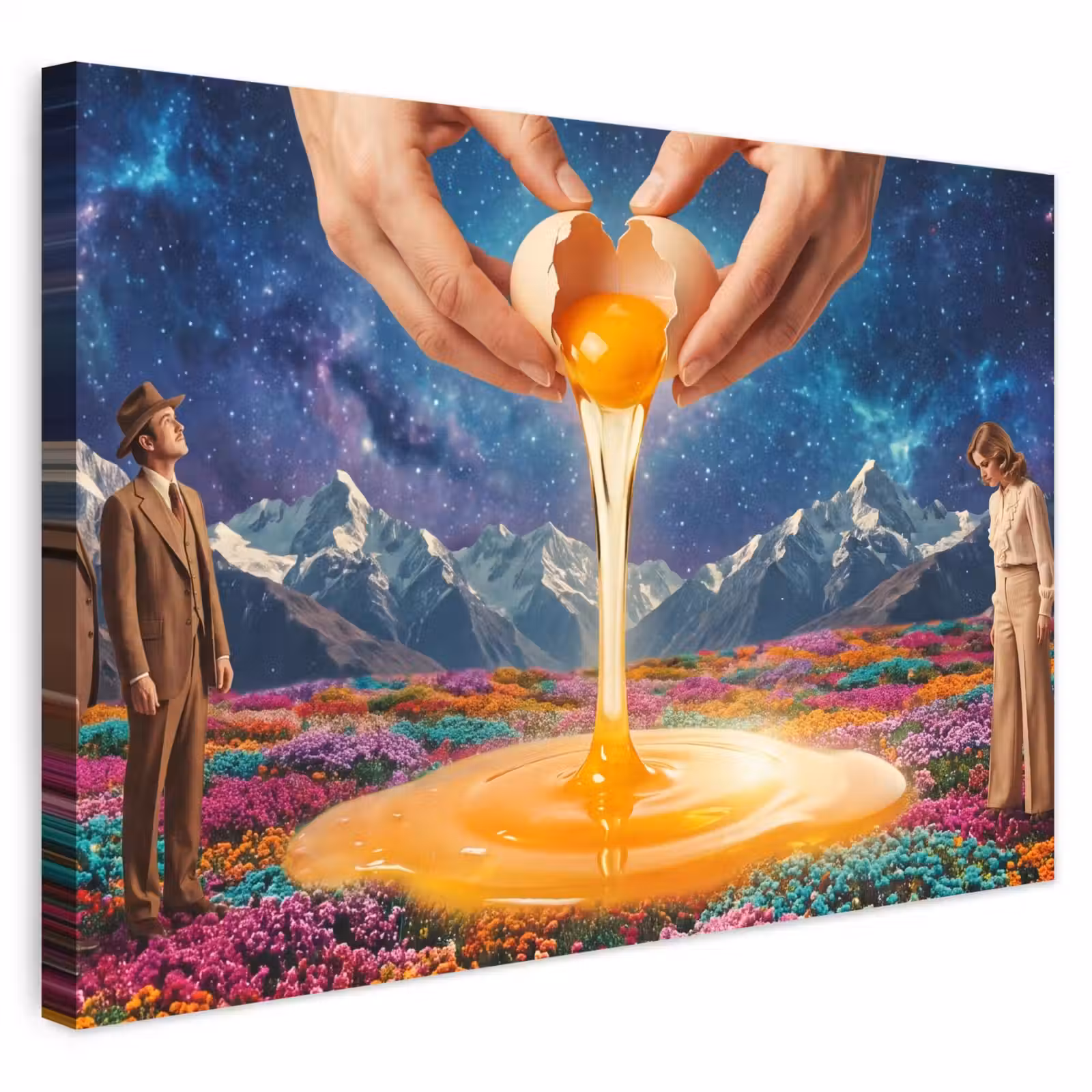 Buiten canvas - Handen - Ei - Surrealisme — 1