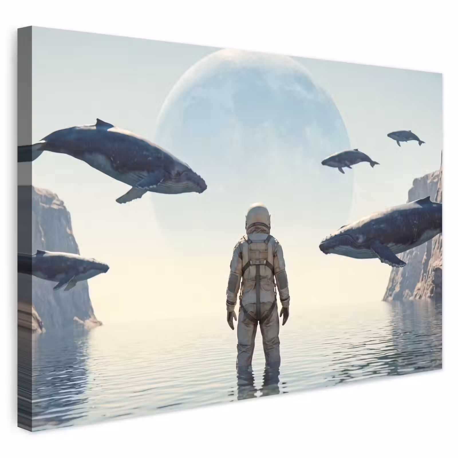 Buiten canvas - Ruimtevaarder - Walvis - Fantasie — 1