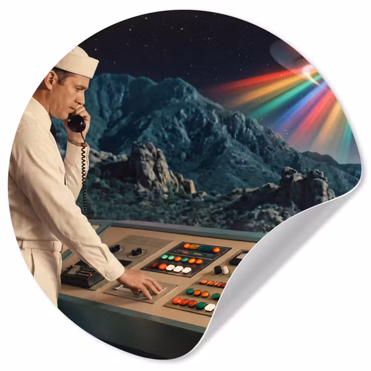 Behangcirkel - Man - Controlekamer - Strand — 1