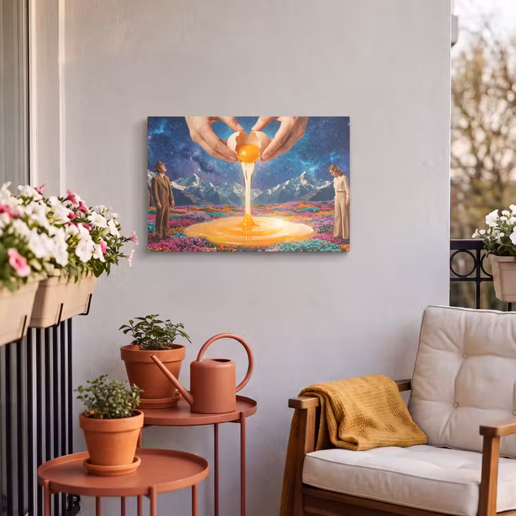 Buiten canvas - Handen - Ei - Surrealisme — 3