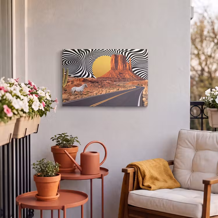 Buiten canvas - Paard - Woestijn - Natuur — 3