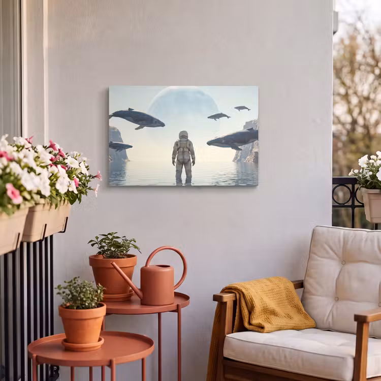 Buiten canvas - Ruimtevaarder - Walvis - Fantasie — 3