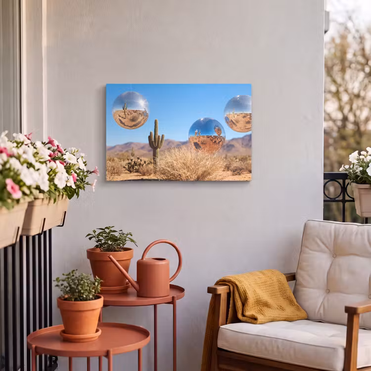 Buiten canvas - Woestijn - Spiegelbal - Kunst — 3