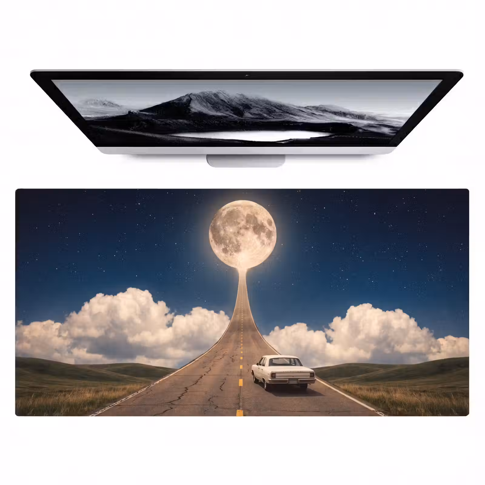 Bureau onderlegger - Weg - Maan - Nacht — 1