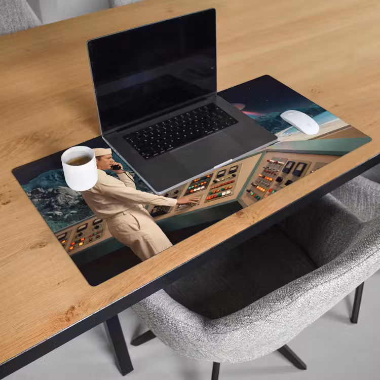 Bureau onderlegger - Man - Controlekamer - Strand — 3