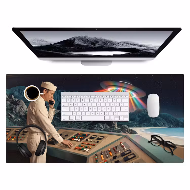 Bureau onderlegger - Man - Controlekamer - Strand — 4