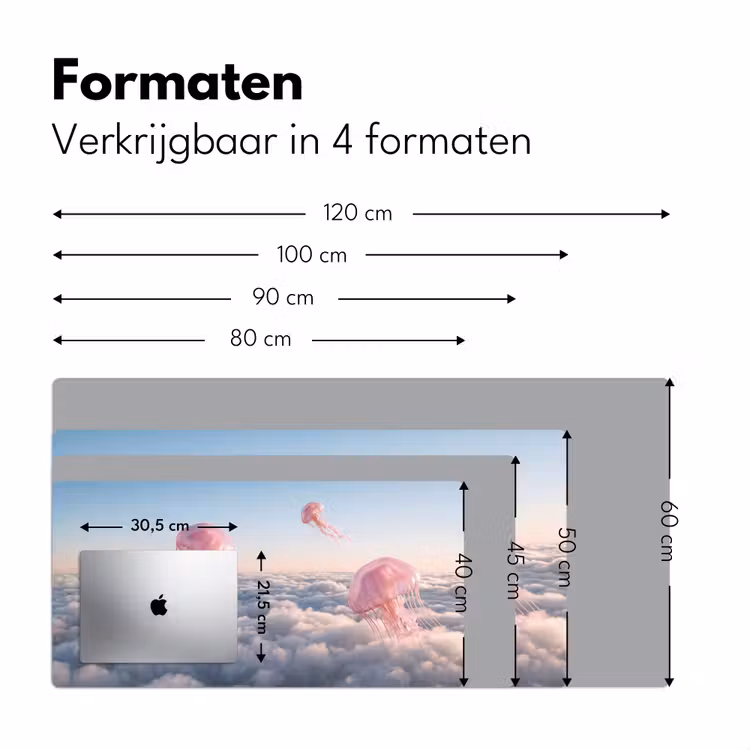 Bureau onderlegger - Roze dier - Wolken — 8