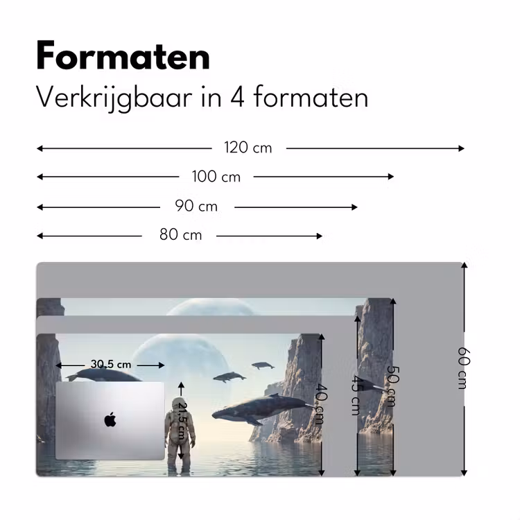 Bureau onderlegger - Ruimtevaarder - Walvis - Fantasie — 8