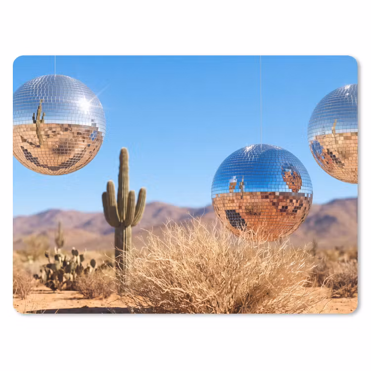 Muismat - Woestijn - Spiegelbal - Kunst — 1