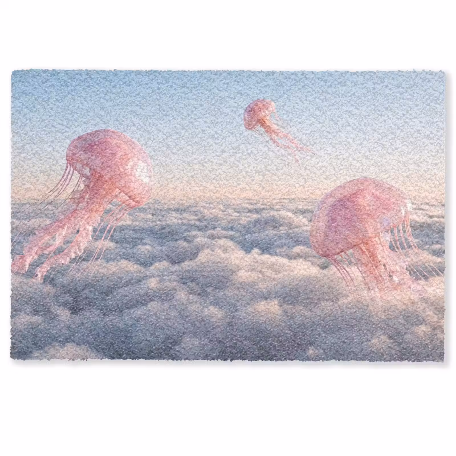 Deurmat - Roze dier - Wolken — 1