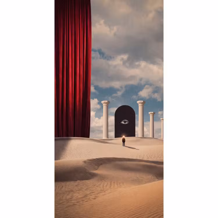 Behang - Droom - Woestijn - Oog — 2