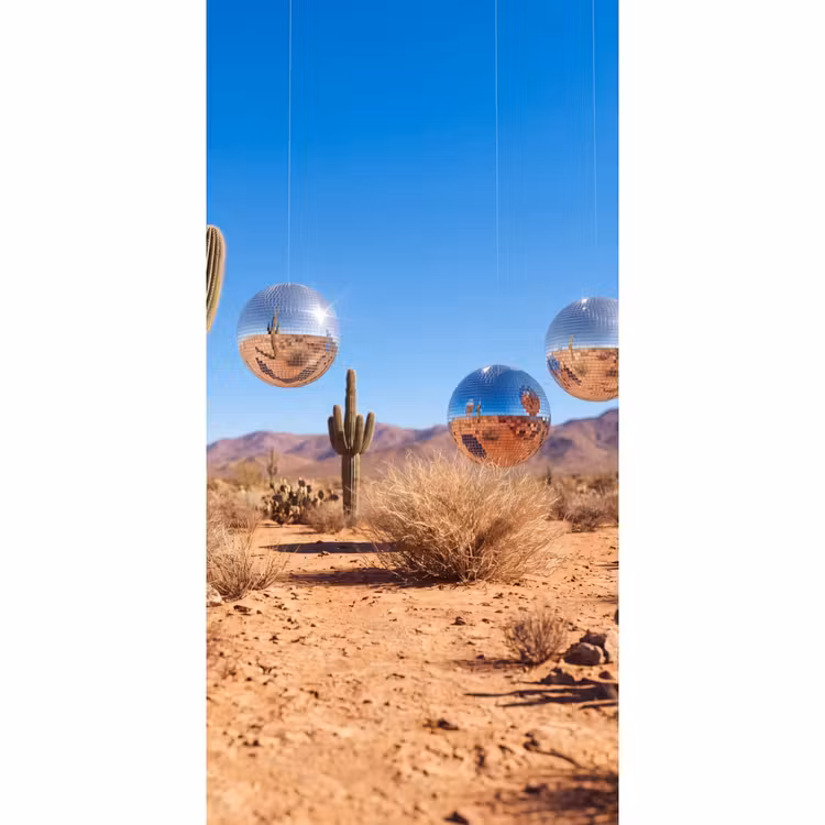 Behang - Woestijn - Spiegelbal - Kunst — 2