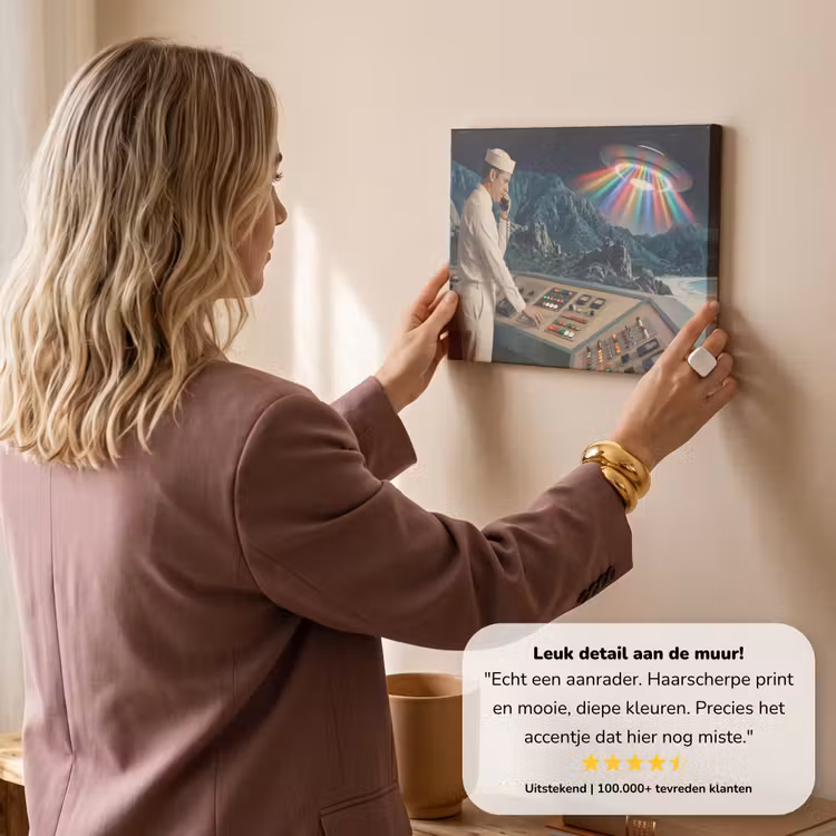 Canvas schilderij - Man - Controlekamer - Strand — 2