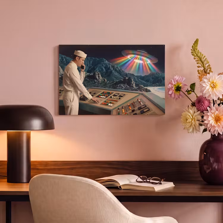Canvas schilderij - Man - Controlekamer - Strand — 5