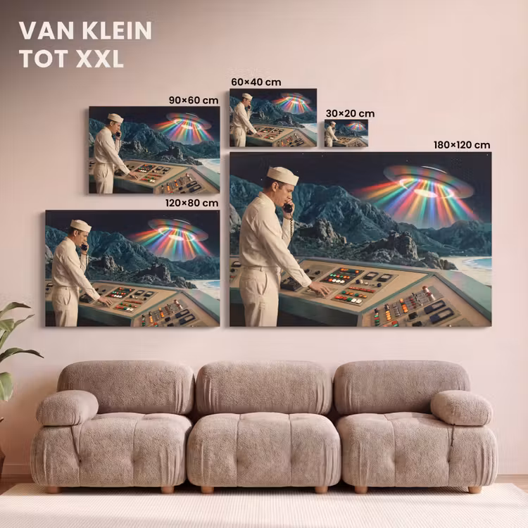 Canvas schilderij - Man - Controlekamer - Strand — 7