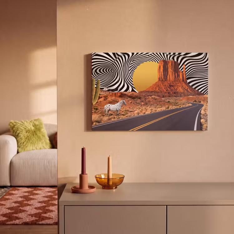 Canvas schilderij - Paard - Woestijn - Natuur — 1
