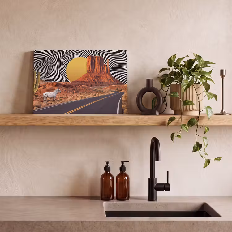 Canvas schilderij - Paard - Woestijn - Natuur — 3
