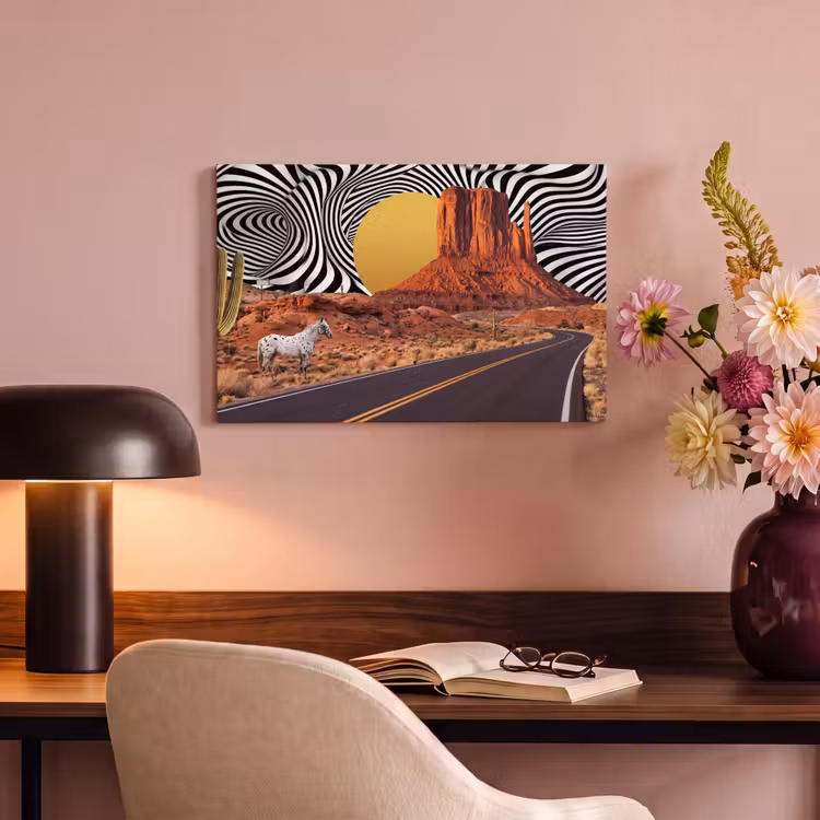Canvas schilderij - Paard - Woestijn - Natuur — 5