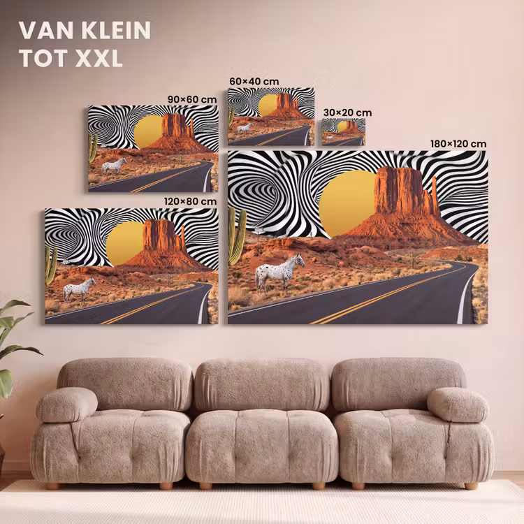 Canvas schilderij - Paard - Woestijn - Natuur — 7