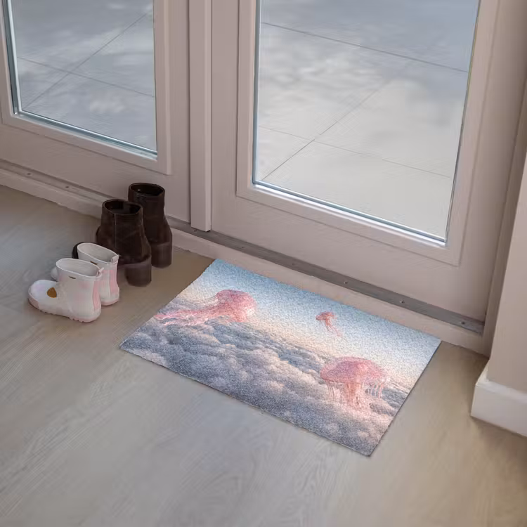 Deurmat - Roze dier - Wolken — 8