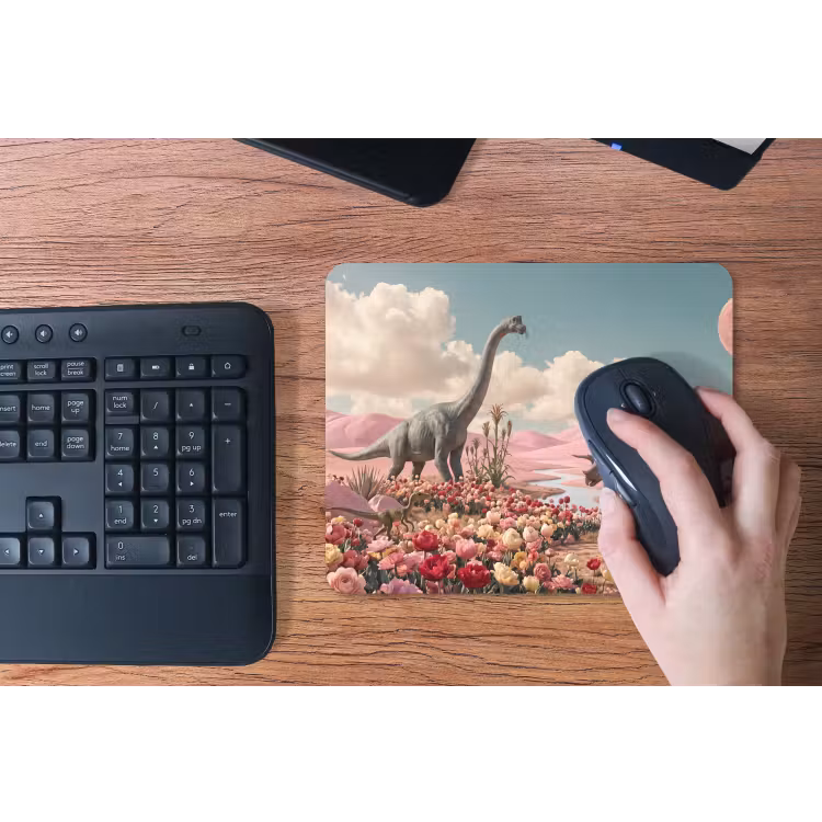 Muismat - Dinosaurus - Roze - Landschap — 3