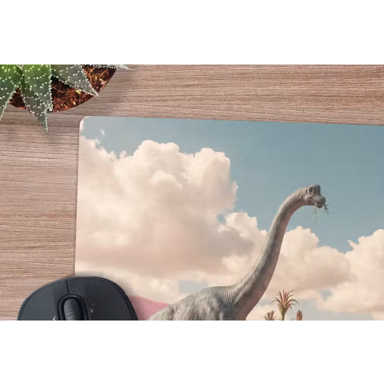 Muismat - Dinosaurus - Roze - Landschap — 4
