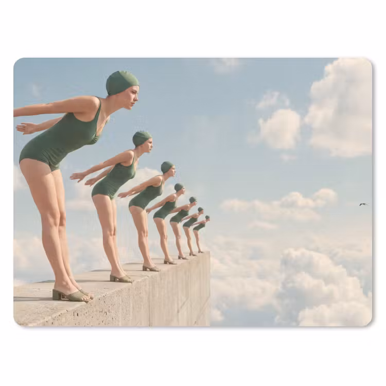 Muismat - Vrouwen - Duikhouding - Wolken — 1