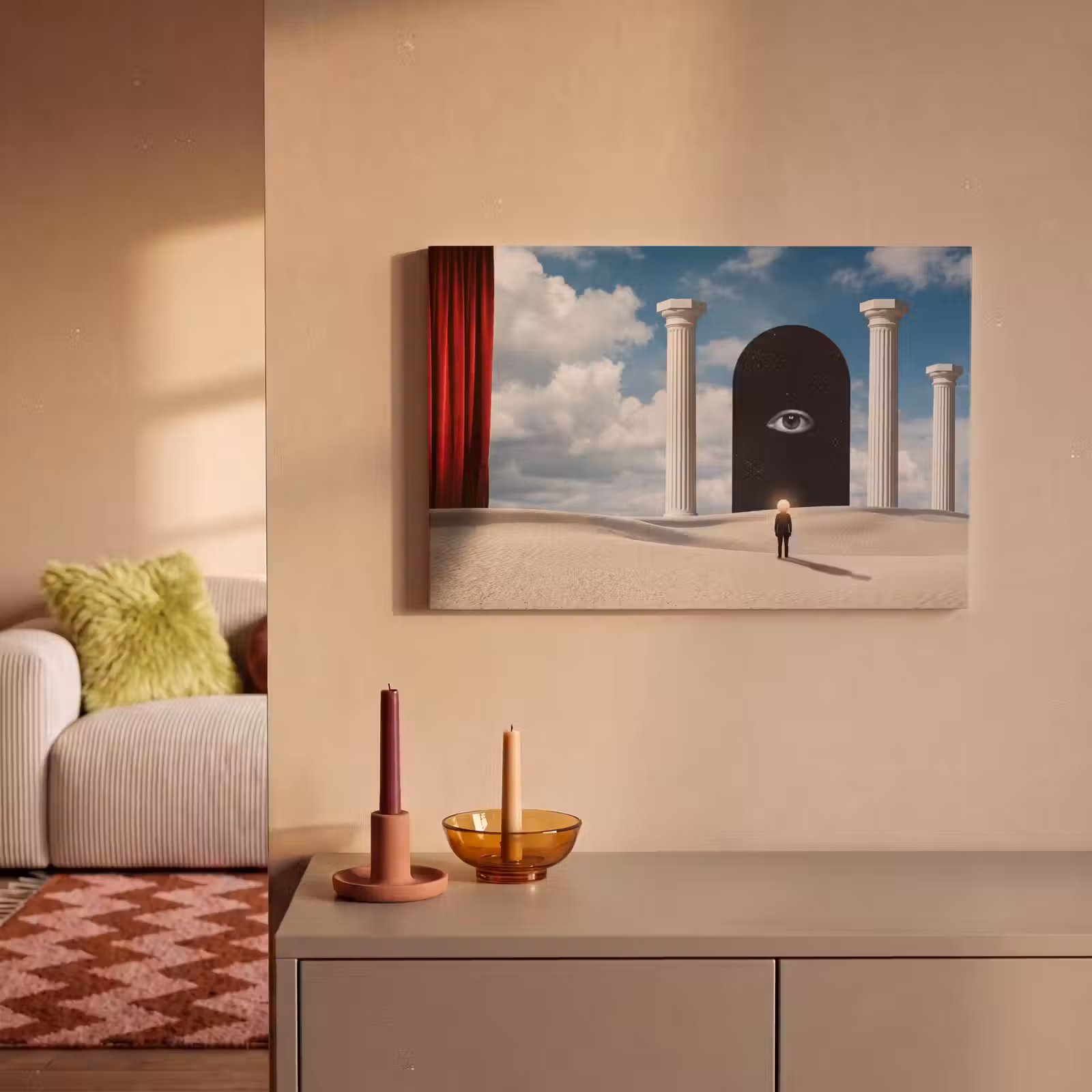 Canvas schilderij - Droom - Woestijn - Oog — 1