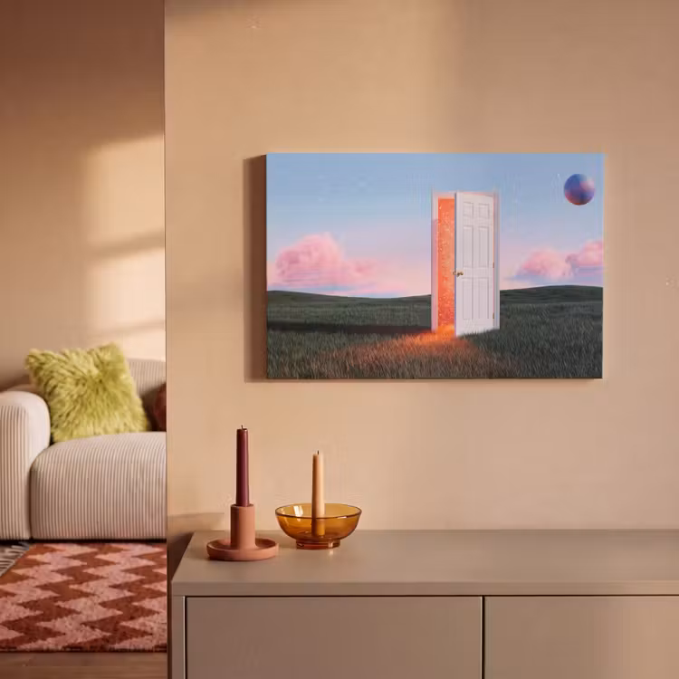 Canvas schilderij - Deur - Fantasie - Ruimte — 1