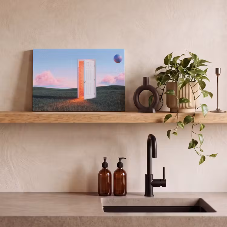 Canvas schilderij - Deur - Fantasie - Ruimte — 3