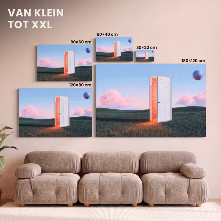 Canvas schilderij - Deur - Fantasie - Ruimte — 7