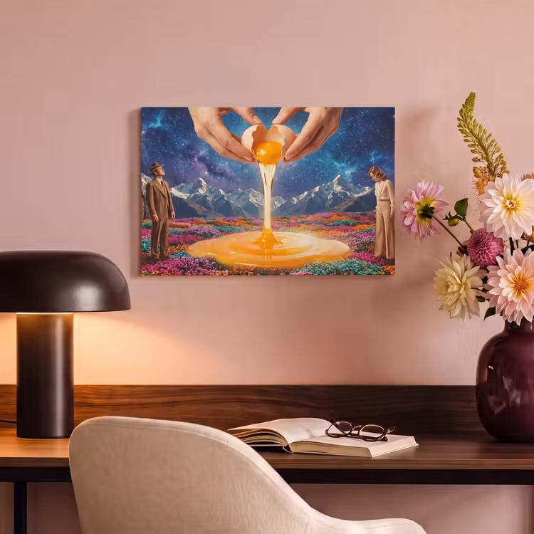 Canvas schilderij - Handen - Ei - Surrealisme — 5