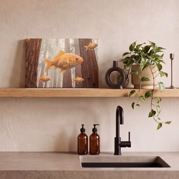 Canvas schilderij - Vis - Bos - Fantasie — 3