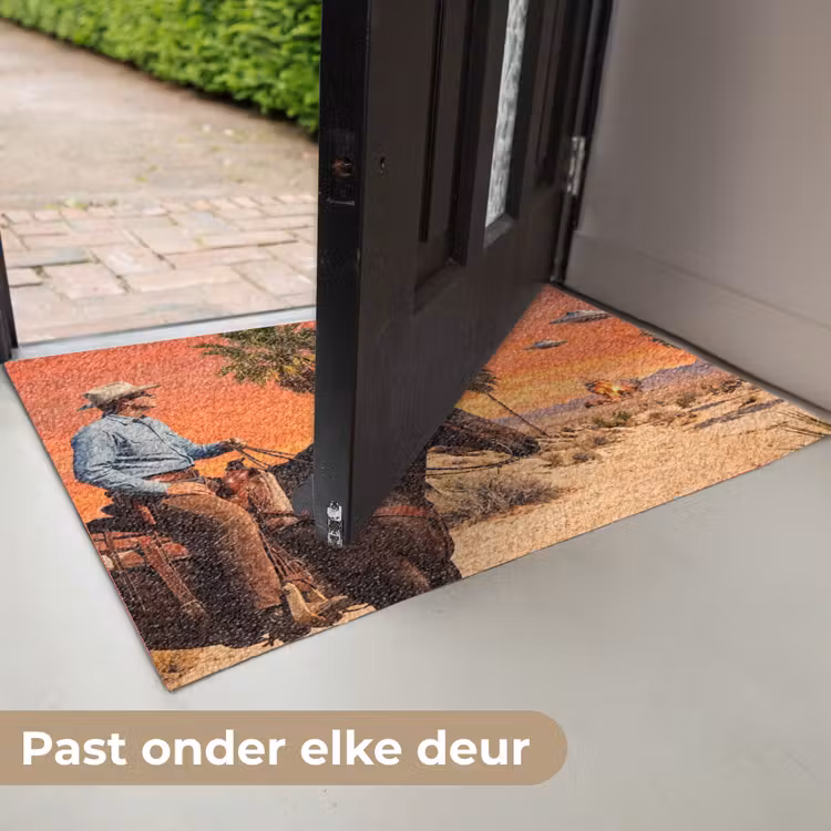Deurmat - Cowboy - Paard - Woestijn — 7