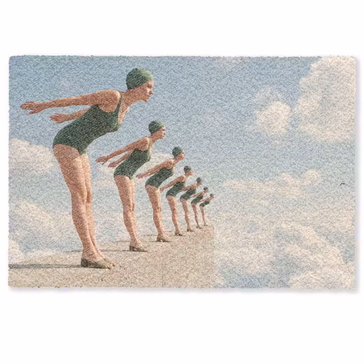 Deurmat - Vrouwen - Duikhouding - Wolken — 1