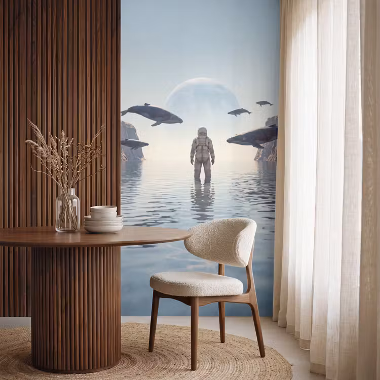 Behang - Ruimtevaarder - Walvis - Fantasie — 4