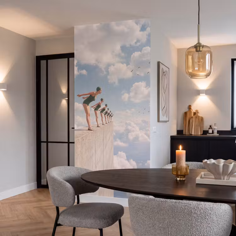 Behang - Vrouwen - Duikhouding - Wolken — 5