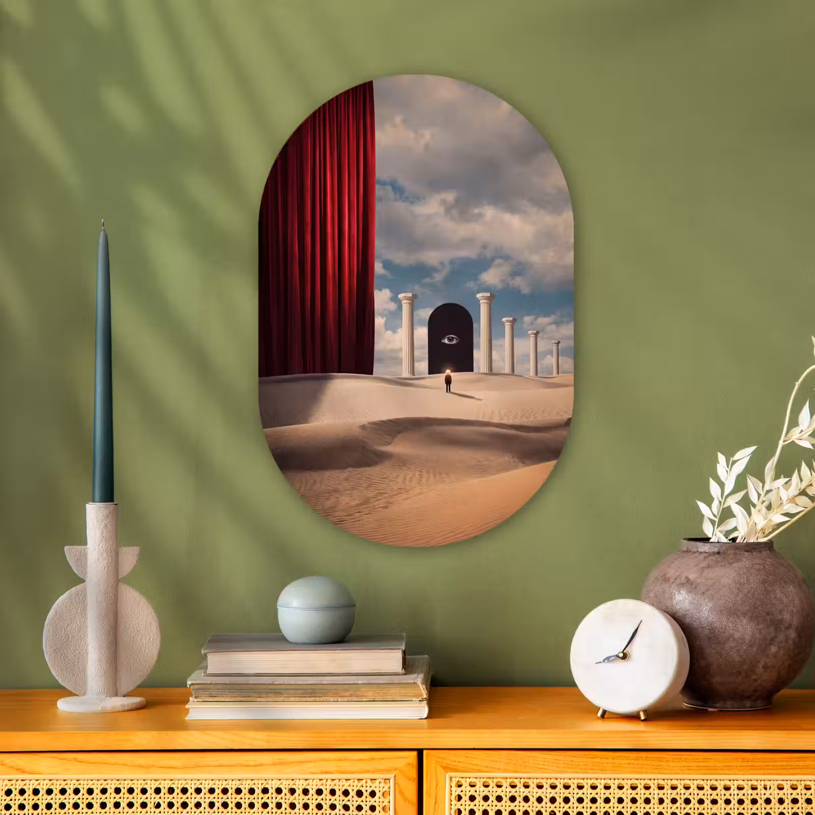 Muurovaal - Kunststof - Droom - Woestijn - Oog — 1