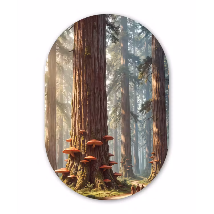 Muurovaal - Glas - Bos - Bomen - Natuur — 1