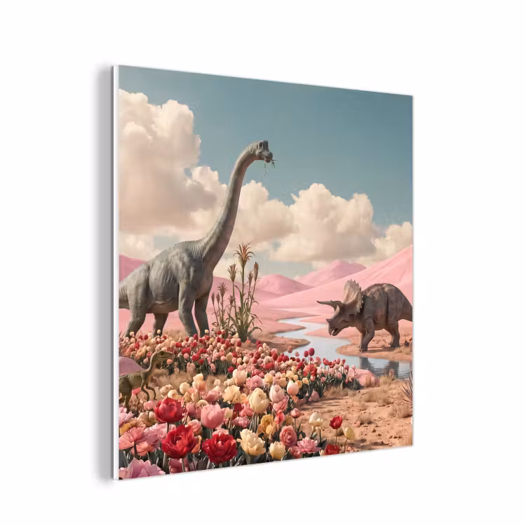 Forex - Dinosaurus - Roze - Landschap — 1