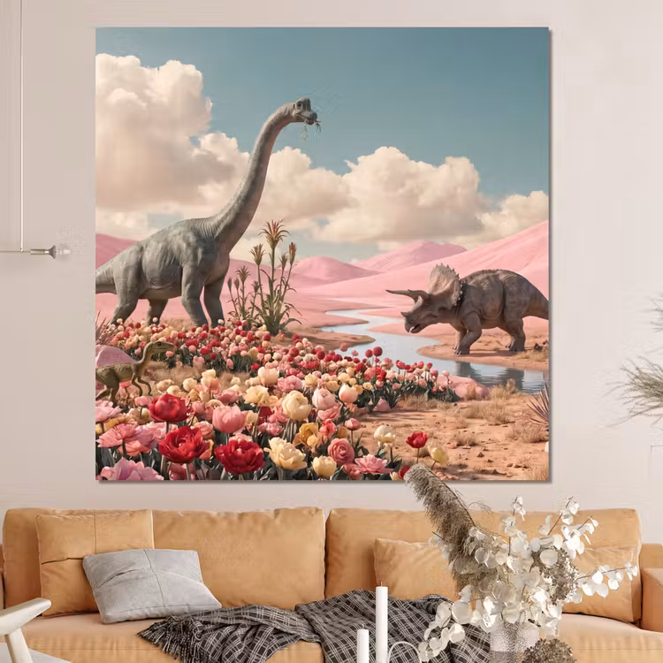 Forex - Dinosaurus - Roze - Landschap — 4