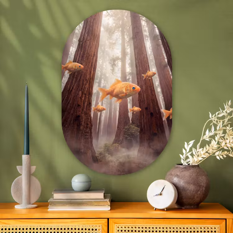 Muurovaal - Glas - Vis - Bos - Fantasie — 2