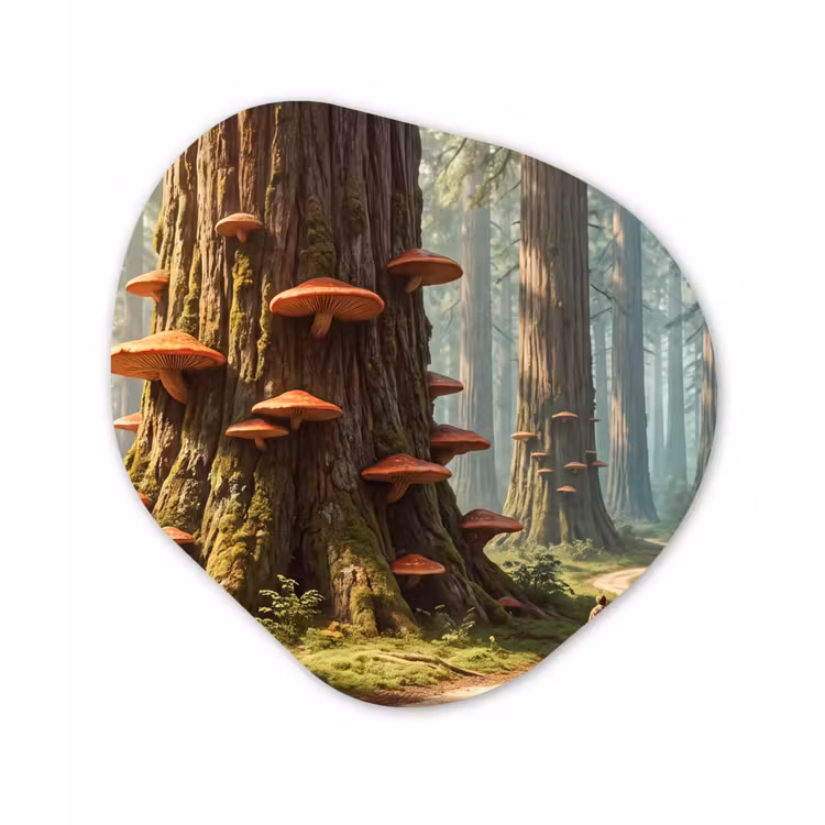 Organisch schilderij - Glas - Bos - Bomen - Natuur — 1