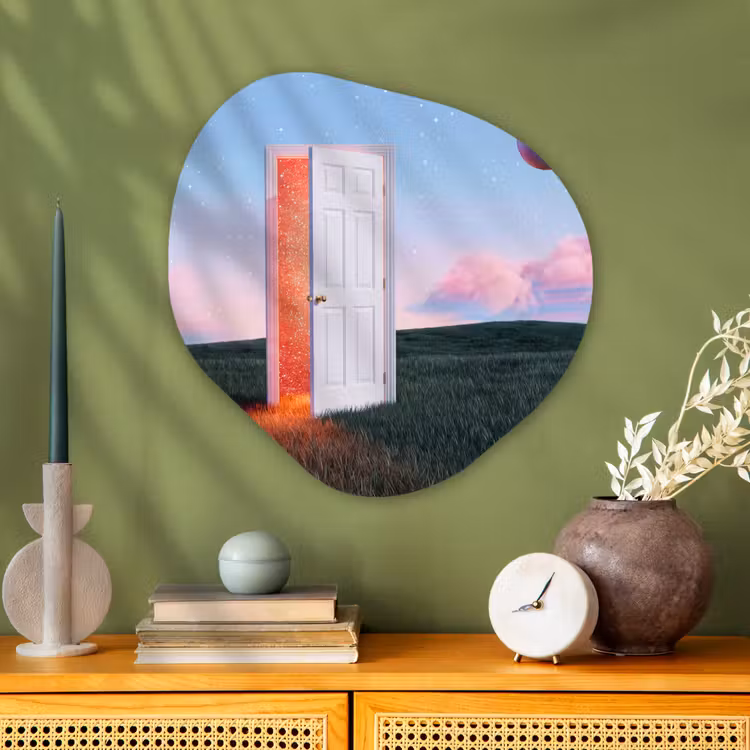 Organisch schilderij - Glas - Deur - Fantasie - Ruimte — 2