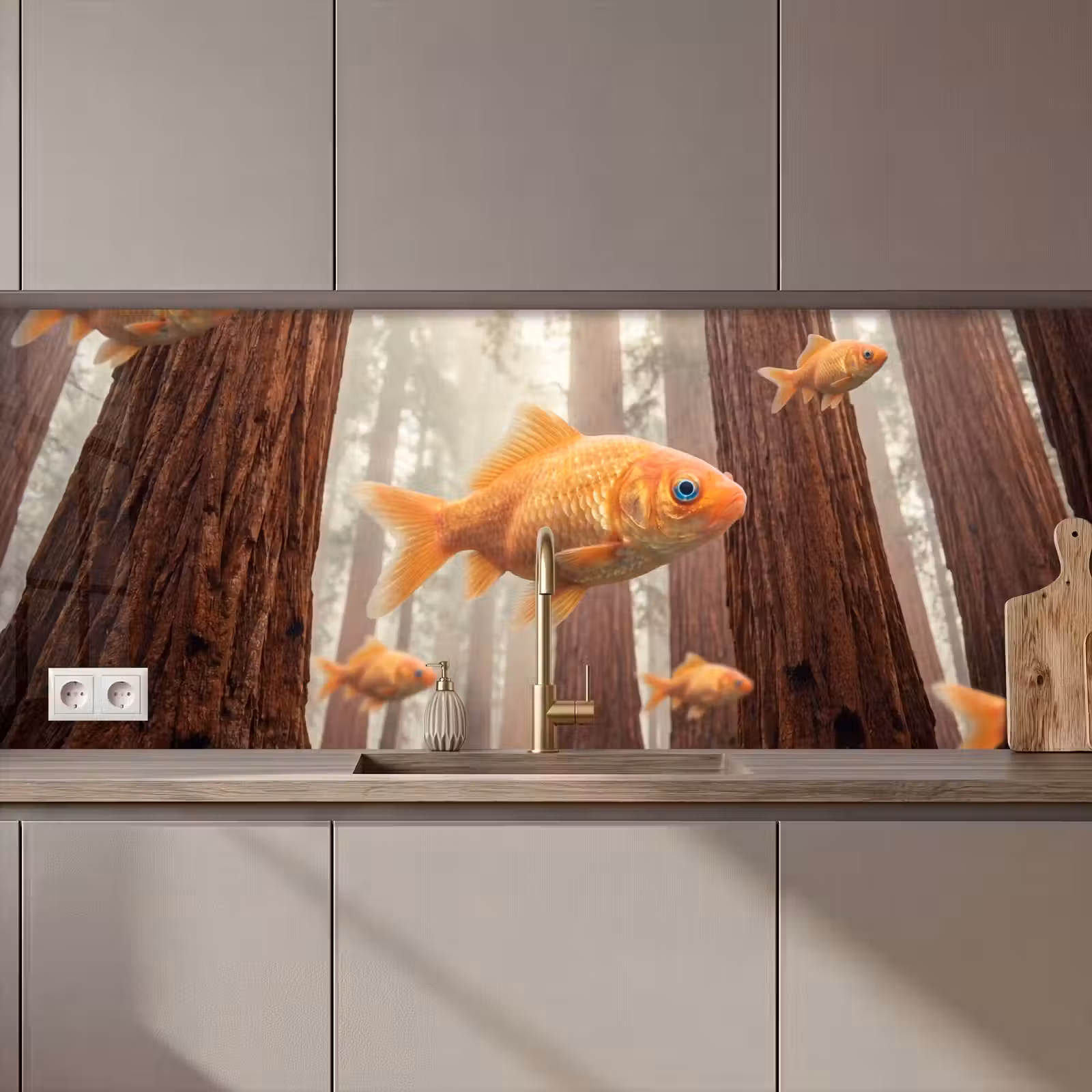 Keuken achterwand - Vis - Bos - Fantasie — 1