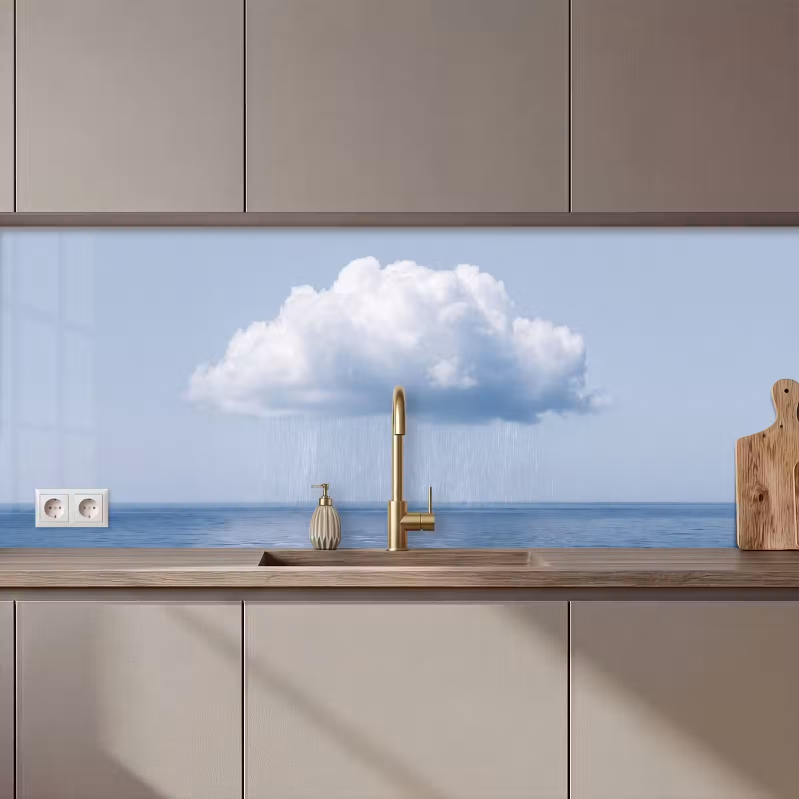 Keuken achterwand - Wolk - Regen - Natuur — 1