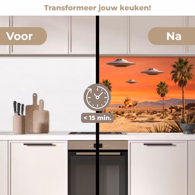 Keuken achterwand - Cowboy - Paard - Woestijn — 2