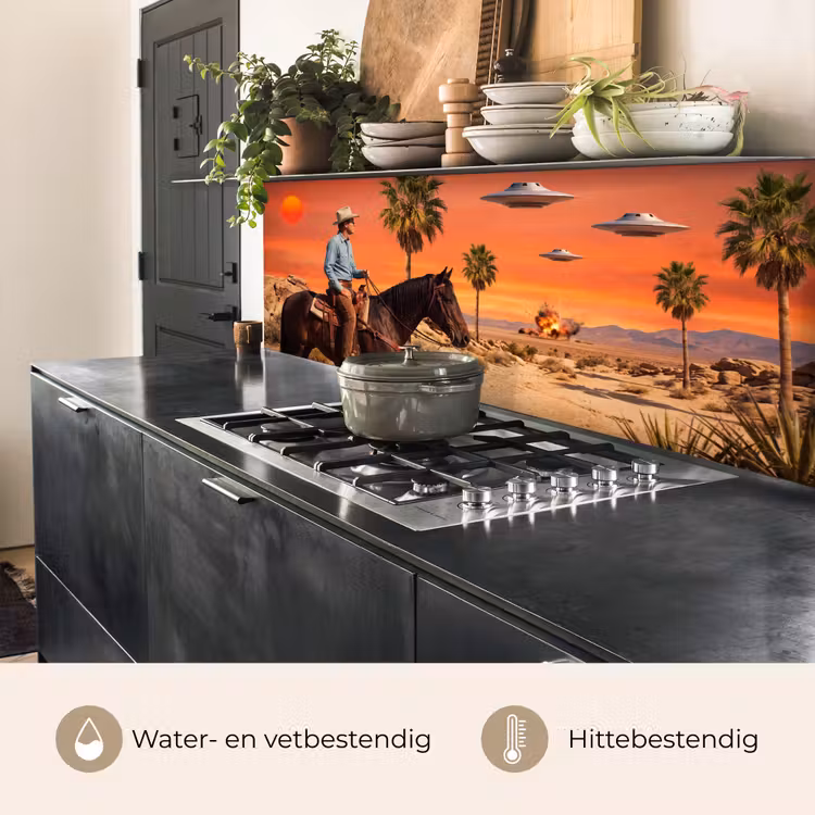 Keuken achterwand - Cowboy - Paard - Woestijn — 3